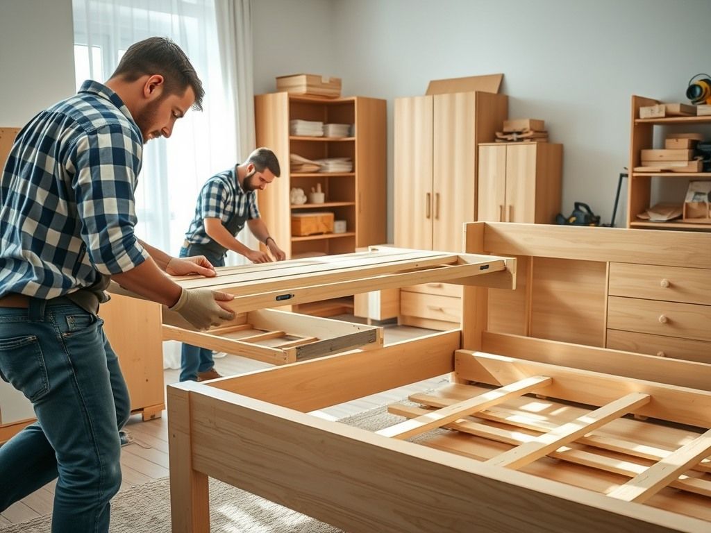 >فك وتركيب غرف النوم